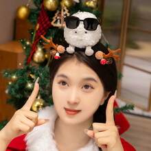 1 pieza Adorno colgante de muñeco de jengibre de Navidad de dibujos animados lindo, decoración navideña, muñeca de peluche de pudín, muñeca de bola de nieve, decoración de árbol de Navidad