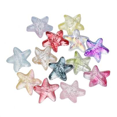 10pcs/Lot 14x15.5 Mm Starfish Shape Glass Beads Spacer Bead For Jewelry Making DIY Supplies Charms Bracelets Necklace Accessories