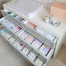 5pcs Foldable Clothes Drawer Organizers, For Baby Diapers, Bibs, Socks And Handkerchief Storage, Compartment Storage Box, 11 Grids + 7 Grids - Multicolor - View 3
