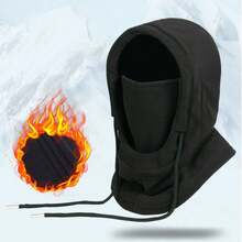 Warm Fleece Balaclava Men Women Winter Face Neck Warmer Hooded Cap Windproof Thermal Cover Beanies Bandana - Camouflage Yellow - View 3