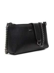 USEVITTAL Vittal Clutch Annelise Women's Bag In Genuine Leather Black With Chain Strap - Hitam - View 5