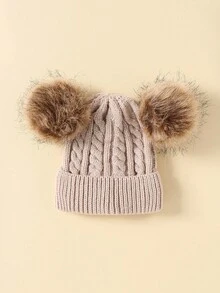 1 件婴儿透气冬季帽子柔软针织帽适合居家和旅行 - 彩色 - 查看 26