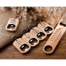 10, 30 i 50 sztuk rzeźbionych drewnianych otwieraczy do butelek, odpowiednich do rzeźbienia imion, prezentów dla drużbów, prezentów na wesele, najlepszych prezentów dla mężczyzn i niezbędnych otwieraczy do butelek w domu