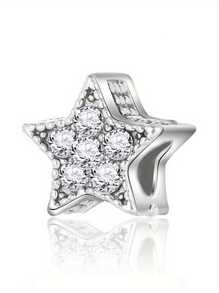 9 件优雅时尚心形、星星、钥匙、爱情锁串珠吊坠 DIY 装饰手链、项链、耳环、珠子、吊坠、饰品、创意配饰