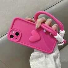 1 个玫瑰红渐变手机壳 + 3D 心形 + 卡夹挂绳 适用于 Apple 16 Pro Max/16 Plus/16 Pro/16、15 Pro Max/15 Plus/15 Pro/15、14 Pro Max/14 Plus/14 Pro/14、13 Pro Max/13 Pro/13、12 Pro Max/12 Pro/12、11 Pro Max/11 Pro/11、XS Max/XR/XS、7#8 Plus/7#8，防震保护套 防水 防摔 防刮 - 玫紅色 - 查看 3