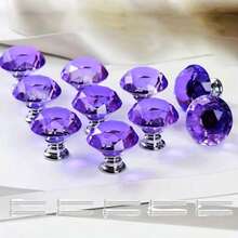 2/5/10pcs Crystal Glass Cabinet Door Knobs, Dresser Furniture Door Handles, Drawer Pulls, 30mm Diamond Shape Drawer Knobs, Suitable For Wardrobe And Cabinet, Cabinet Handles With Screws, Kitchen Drawer Pulls - Multicolor - View 14