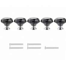 2/5/10pcs Crystal Glass Cabinet Door Knobs, Dresser Furniture Door Handles, Drawer Pulls, 30mm Diamond Shape Drawer Knobs, Suitable For Wardrobe And Cabinet, Cabinet Handles With Screws, Kitchen Drawer Pulls - Multicolor - View 30