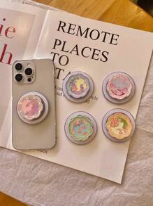 Vintage Floral Magnetic Phone Grip Stand, Multi-Function Expandable Holder Compatible With All Phones - Multicolor - View 6