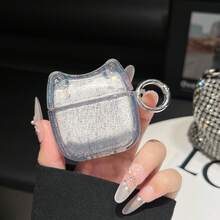 1个猫耳闪光TPU防震耳机保护套，带金属夹，适用于所有型号（1代、2代、3代、4代、Pro、Pro 2、Pro 3），防刮防摔，经久耐用，安装后提供紧密保护。 - 彩色 - 查看 2