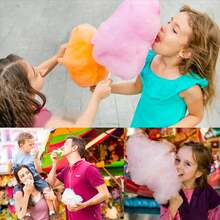 Máquina De Algodão Doce Portátil Elétrica Infantil Festa De Criança Eventos Mini Automática - Rosa Bebê - Visão 8
