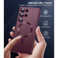 Magsafe Magnetic Protective Case Compatible With Samsung Galaxy S24 S25 S22 S23 Ultra Plus S20 S21 FE Note 20 A35 A55 A05 A15, Soft TPU Material, Also Fits 17 Air 16 E 15 14 13 12 11 Pro Max Plus - Purple - View 3