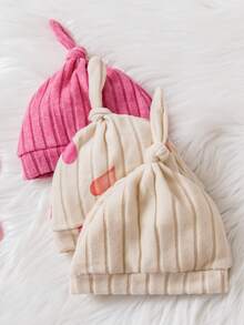 Bhchntiy 6件套女婴秋季新款爱心印花、妈妈宝贝英文字母及纯色连体衣和帽子休闲时尚套装 - 彩色 - 查看 10