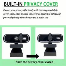 4K/2K/1080P USB 网络摄像头，带自动对焦和隐私盖 | 即插即用，兼容 PC/笔记本电脑、Zoom、直播和远程办公 - 彩色 - 查看 10