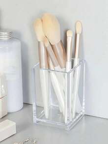Acrylic Makeup Brush Holder, Transparent Makeup Brush Display Stand, Makeup Brush, Lipstick And Eyebrow Pencil Storage Box, Vanity Desk Organizer, Beauty Tool Storage Box, Makeup Brush Accessories, Beauty Tool Accessories - Multicolor - View 8