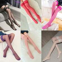 2   Pairs Of Seductive Lace Top Thigh High Stockings - Party Essential, Super Soft, Stay-Up Design - Fashion-Forward Womens Hosiery For Over The Knee Glamour - 粉色 - 查看 3