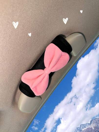 1 件/2 件车门把手套、柔软蝴蝶结车门把手保护套、扶手套、适用于通用车型、创意可爱车门把手套、通用汽车内饰装饰蝴蝶结车门把手套、通用汽车把手套、通用汽车内饰装饰、车门把手套、汽车装饰、车顶门把手保护套