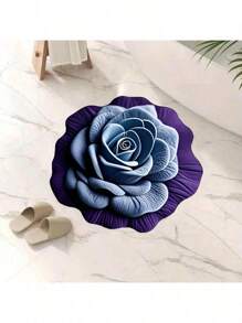 1pc 3D Floral Anti-Slip Floor Mat, Sofa Pad, Bedroom/Living Room Carpet, Bedside Rug, Diatomaceous Earth Absorbent Washable Area Carpet, Beautiful Home Decoration Gift Bathroom Accessories Back To School Entryway Decor Bathroom Kitchen Decor