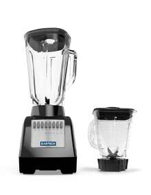 Combo Licuadora Bartech 750 Watts 10 velocidades vaso vidrio 2 lts. con vaso plastico procesador de 750 ml Negro - Negro - Ver 1