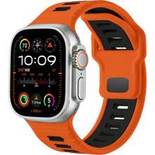 Color Blocking Sport Band Compatible With Apple Watch Ultra Men Women 49mm 46mm 45mm 44mm 42mm 41mm 40mm 38mm, Soft Silicone Strap Solo Loop Wrist Bands Compatible With IWatch Series 10 9 Ultra 2 SE 8 7 6 5 4 3 2 1