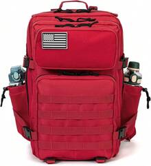 25L/35L/45L Military Tactical Backpack For Men Molle Daypack 3 Day Bug Out Bag Hiking Rucksack With Bottle Holder,10381700 - Red - View 2