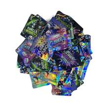 Mix And Match 100 Pieces Colorful Resealable Polyester Bag-Bright Laser Cut Design With Cartoon Pattern, Waterproof And Deodorant Crafts Storage Bag, Crafts Storage Solution |       Bright Pattern Bag |       Waterproof Polyester Bag |       Gift Storage Bag, R - 100片混裝 - 查看 1