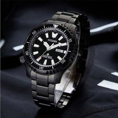 CITIZEN 西铁城PROMASTER系列经典机械防水运动休闲手表，简约百搭，机械机芯，不锈钢表带，日韩手表，男士手表NY0131-81XB
