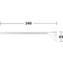 KEUCO Rose Handtuchhalter einarmig 34 cm ohne Bohren Metall verchromt Made in Germany starr inkl. Klebeset und Schraubset Handtuchstange zum Kleben oder Schrauben - Silber - Übersicht 7