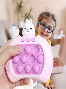 1pc Light-Up Push Bubble Popping Game Machine Toy, Handheld Game Console For Kids Stress Relief Toy School Supplies