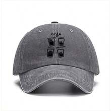 Gorra de béisbol con estampado de tazas de café - Divertida y con iconos de café, disponible en múltiples colores - A - Ver 14