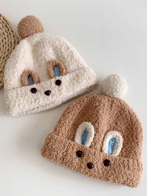 1 Gorro de punto suave y cálido con estilo de anime de dibujos animados. Es adecuado para uso diario, actividades al aire libre y uso en el hogar. Es una opción ideal para regalos festivos y una opción perfecta para evitar resbalones y retener el calor.