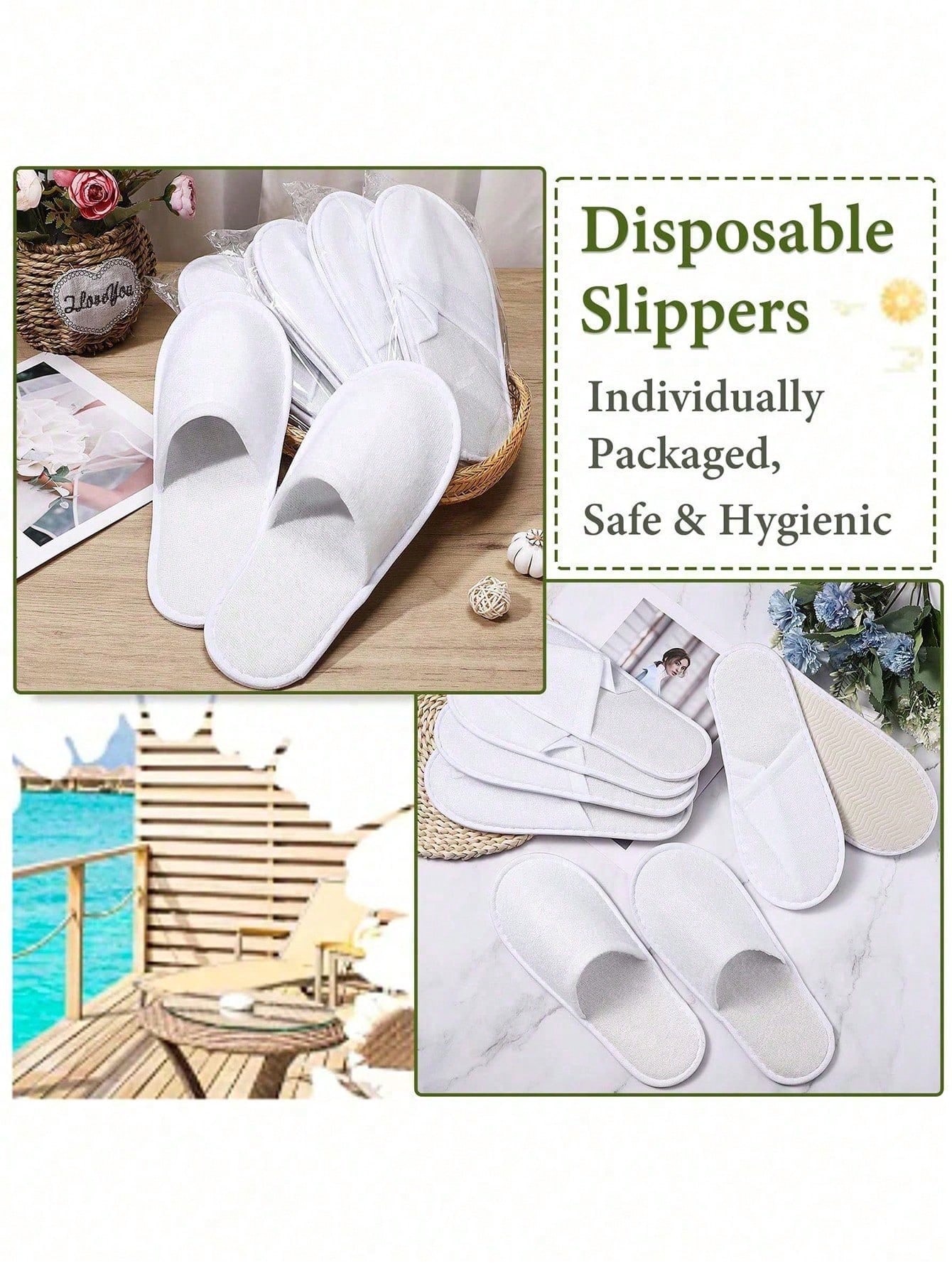 أحذية منزلية قابلة للاستخدام 2 / 10 / 20 قطعة (زوج...