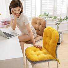 1个加厚靠垫，带靠背，长时间坐着也很舒适，非常适合办公椅，提升用户体验。也适用于学校用品、返校季椅垫、办公用品、椅子靠垫、游戏椅、办公桌配件。