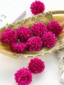1/10/30/500顆人造繡球花球，DIY材料，派對裝飾，婚禮、居家、餐廳、臥室、婚禮裝飾、春季裝飾、窗戶裝飾、花瓶裝飾、戶外花園、情人節裝飾、新年裝飾 - 玫紅色 - 查看 3