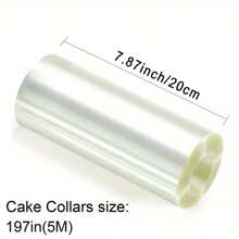 1Roll/2Rolls Acetate Roll Cake Collar, Clear Cake Decorating Strips, 5/10m Length For Baking Surrounding Edge Decorating