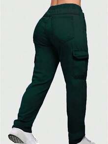 Women's Cargo Pants, Street Style, Versatile And Comfortable - 白色牛仔褲 - 查看 2
