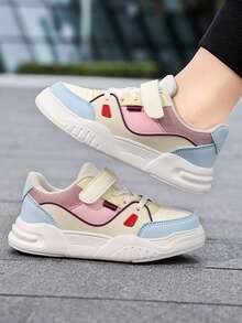 Un par de zapatos de verano para niñas, zapatos de moda para niñas, zapatillas deportivas para niñas, zapatos morados para niñas, zapatos para correr para niñas, zapatillas de entrenamiento para niñas de colores en bloque, zapatos deportivos ligeros para niñas - Morado - Ver 4