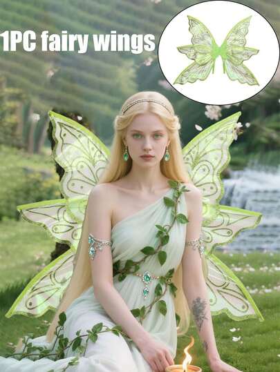 1PC Girls Fairy Angel Or Butterfly Wings Princess Costume Wings Dress Up Halloween Birthday Party
