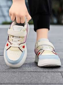 Un par de zapatos de verano para niñas, zapatos de moda para niñas, zapatillas deportivas para niñas, zapatos morados para niñas, zapatos para correr para niñas, zapatillas de entrenamiento para niñas de colores en bloque, zapatos deportivos ligeros para niñas - Morado - Ver 5