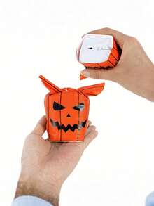 50 Stücke Halloween Süßigkeitentüten mit Kürbis- und Fledermaus-Motiv, Keks-Geschenktüten für Trick or Treat Partys, Halloween Party Dekoration Zubehör