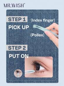 MR.WISH 84pcs Glue-Free Eyelashes - Moonlight Series White Eyelashes PLUS Bulk Pack - Commute, Natural Makeup, Daily Wear, Office, Gathering, Inverted Positioning Technology, Versatile MR.WIISH Eyelashes - J - View 2