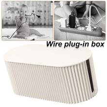 Cable Tidy Box, Cables Management Box, Cable Organisers With Lid For Hiding Messy Cables Wire Management -White - White - View 1