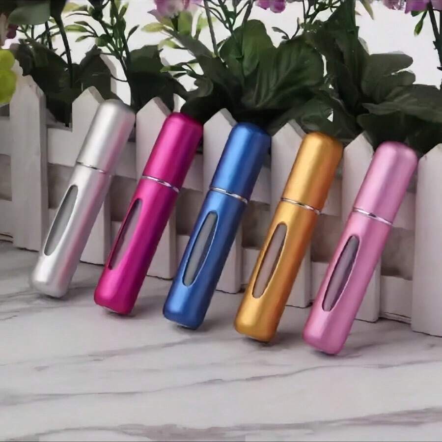 1 Piece Perfume Spray Bottle, Reusable Unfilled Perfume Bottle, Mini Cosmetic Bottle, Perfume, Pure Dew Packaging Tool, Green, Suitable For Birthday Gifts For Relatives And Friends, Holiday Gifts, Portable Travel Size 5 Ml. - 紫色 - 查看 1