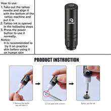 Wireless Tattoo Gun Kit - Comes With A Tattoo Gun, Tattoo Needles, Tattoo Ink, Gel And A Variety Of Tattoo Supplies. A Tattoo Kit Suitable For Beginners And Artists. A Great Holiday Gift For Family, Friends, And Couples