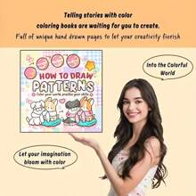 Deluxe 50-Page How To Draw Patterns Step-By-Step Guide Theme Coloring Book: 20 Colouring Pages Inside To Guide How To Coloring. Fun & Creative Art Book - Spacious Pages, Vibrant Full-Color Illustrations For Beginners & Artists - Doodle Art Techniques & Watercolor Effects, Artistic Learning, Playful Design, Paper Quality, Easytoread Typography - 50-page How to Draw Patterns - View 5