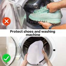 3pcs Shoe Wash Bags, Home Use Anti-Deformation Laundry Mesh Bags For Basketball Shoes, Sneakers, Canvas Shoes And Various Shoes, Sturdy Zipper Closure, Suitable For Laundry Shops, Home, Dorms, Travel Cleaning Protection Bags, 1/3pcs