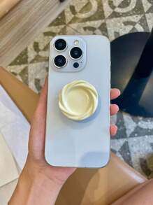 圆形板式粘合手机支架，DIY 手机支架兼容所有手机，强力粘合支架兼容 、Android 手机，生日、家人、朋友的礼物推拉式手机握把手机配件