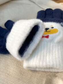 Damskie rękawiczki dzianinowe, śliczne, grube, ciepłe rękawiczki dzianinowe dla uczniów, odpowiednie do aktywności na świeżym powietrzu, takich jak jazda na rowerze czy wędrówki zimą