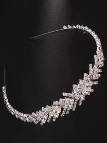 1件/2件装时尚水晶皇冠发箍，华丽闪亮的新娘头饰，适合女性/女孩婚礼/活动/派对/生日/宴会服装配饰，情人节配饰 - 金色1pc - 查看 6