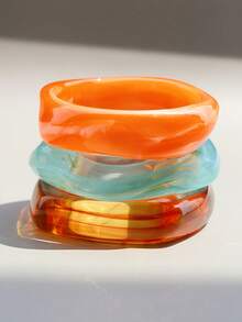 3pcs/1pc Exaggerated Geometric Bracelet Set, Versatile Jewelry Accessory For Daily Wear, Party, Vacation, Boho Style