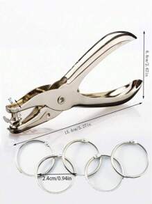 坚固耐用的金属手持式打孔器：直径 6 毫米圆形，盒装，办公专用。操作简便，是家庭办公室、学校、工作场所的理想之选。非常适合上班族、学生、教师、行政人员和手工爱好者。